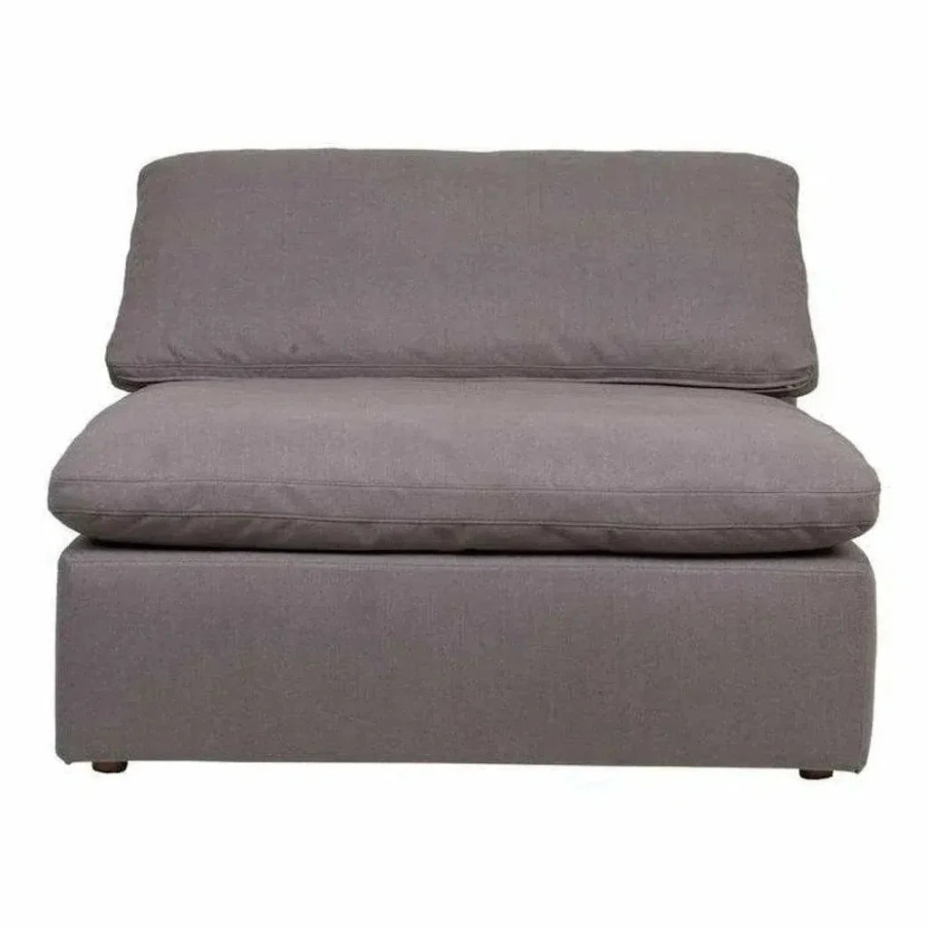 Stain Resistant Grey Modular Slipper Chair-Modular Components-Moe's Home-LOOMLAN