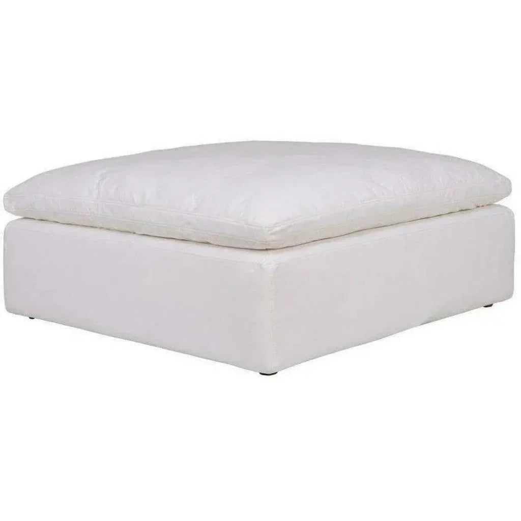 Stain Resistant White Modular Ottoman-Modular Components-Moe's Home-LOOMLAN