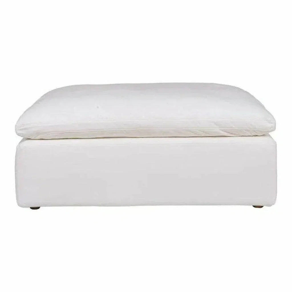 Stain Resistant White Modular Ottoman-Modular Components-Moe's Home-LOOMLAN