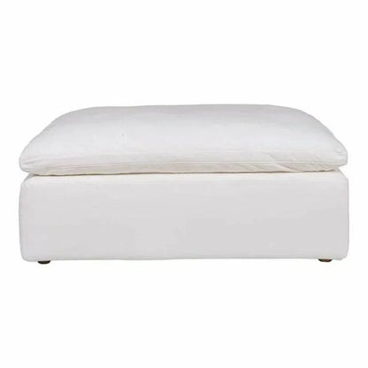 Stain Resistant White Modular Ottoman-Modular Components-Moe's Home-LOOMLAN