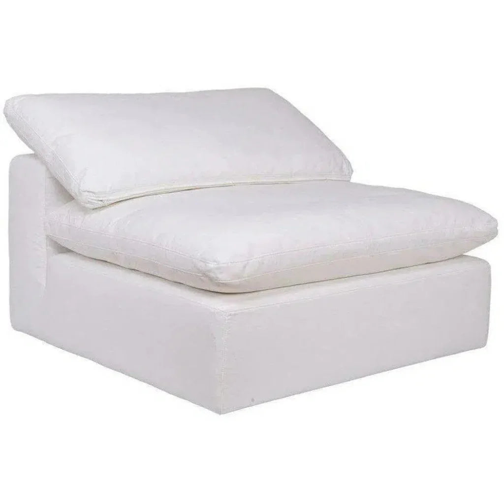 Stain Resistant White Modular Slipper Chair-Modular Components-Moe's Home-LOOMLAN