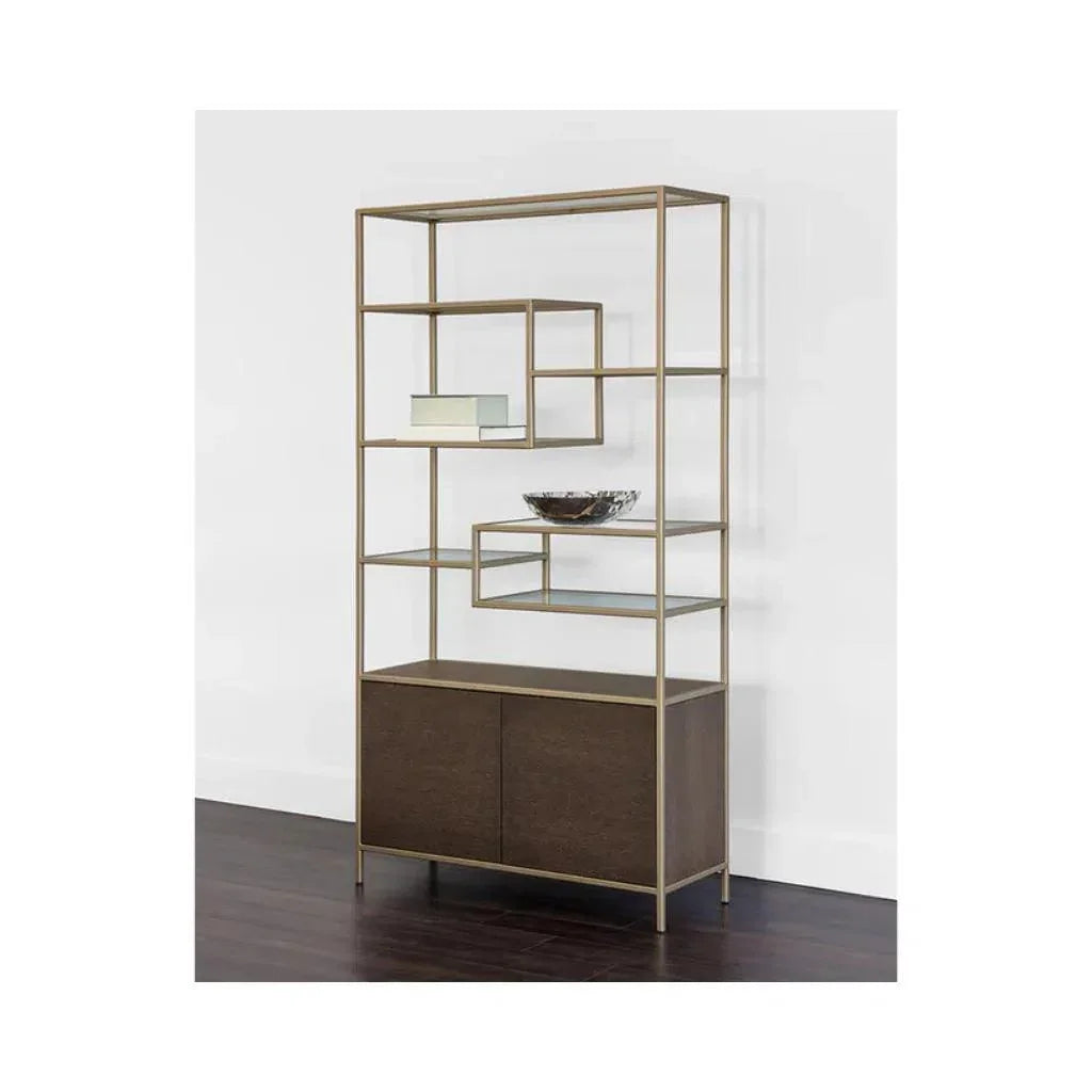 Stamos Iron Framed Etagere-Etageres-SUNPAN-LOOMLAN