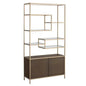 Stamos Iron Framed Etagere-Etageres-SUNPAN-Gold - Raw Umber-LOOMLAN