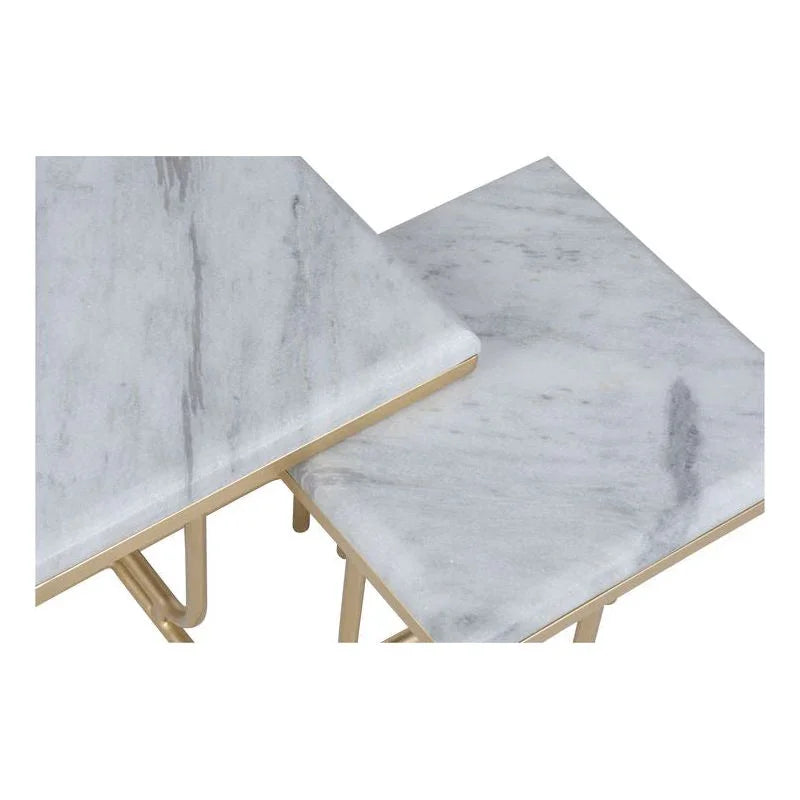 Stand By Me Marble Square Top Table (Set of 2) - LOOMLAN - Wildwood - Side Tables