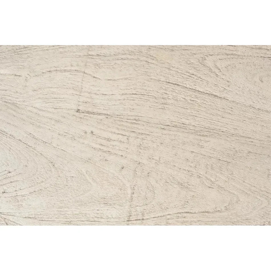 Stanford Wood & Metal Off - White Round End Table - LOOMLAN - Side Tables