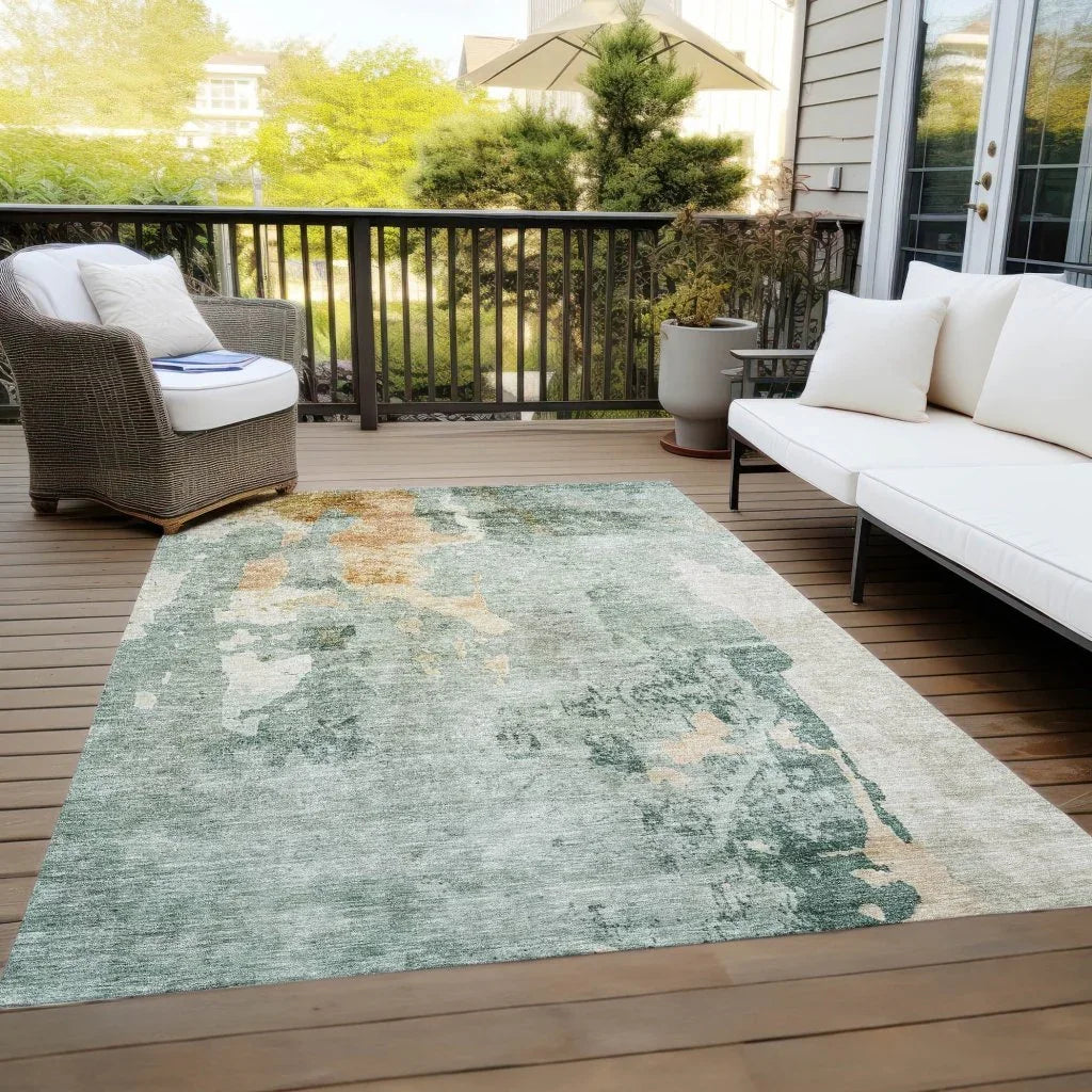 Stanley Blue Washable Indoor - Outdoor Rug - LOOMLAN - LOOMLAN Rugs - Outdoor Rugs
