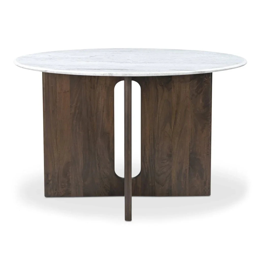 Stanley Wood Round Dining Table-Dining Tables-Moe's Home-LOOMLAN