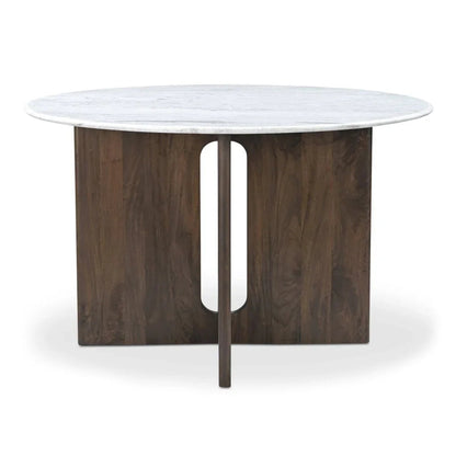 Stanley Wood Round Dining Table-Dining Tables-Moe's Home-LOOMLAN
