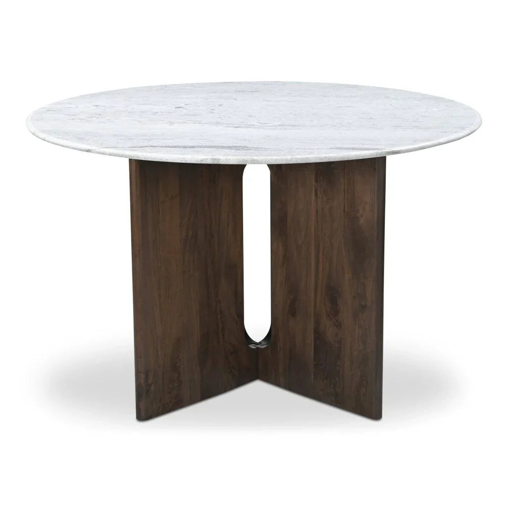 Stanley Wood Round Dining Table-Dining Tables-Moe's Home-LOOMLAN