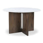 Stanley Wood Round Dining Table-Dining Tables-Moe's Home-White-LOOMLAN