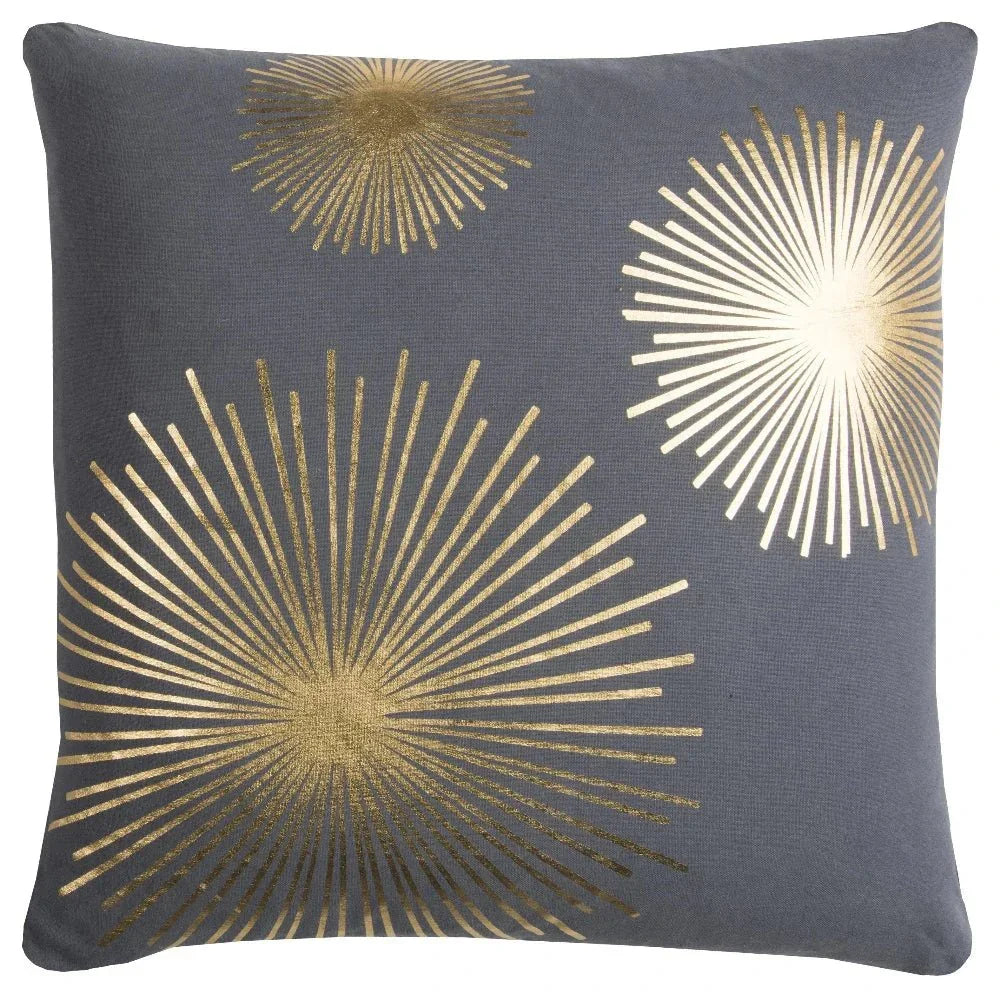 Star Burst Gray & Gold Throw Pillow Down Insert - LOOMLAN - LOOMLAN - Throw Pillows