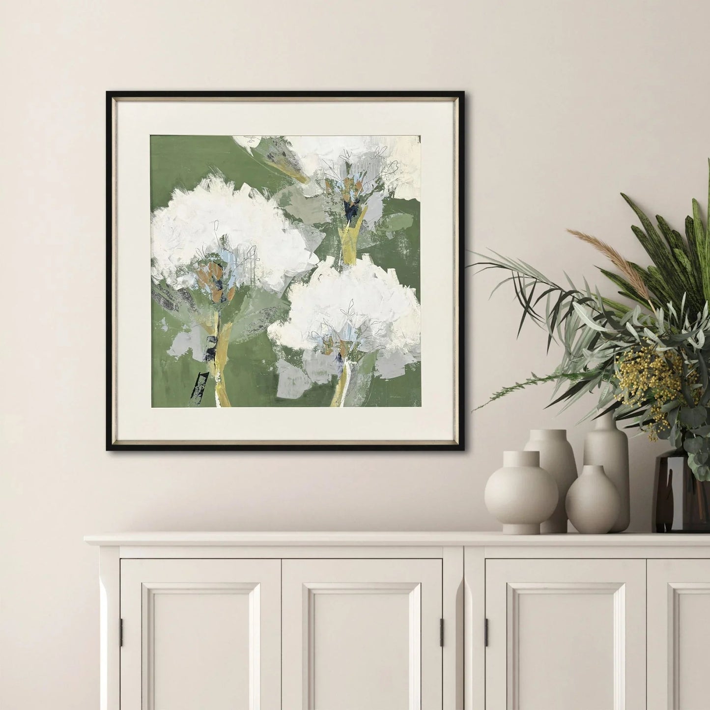 Starlight Wood White Framed Wall Art