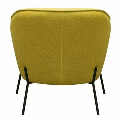 Status Yellow Fabric Accent Chair Black Metal Legs - LOOMLAN - Diamond Sofa - Accent Chairs
