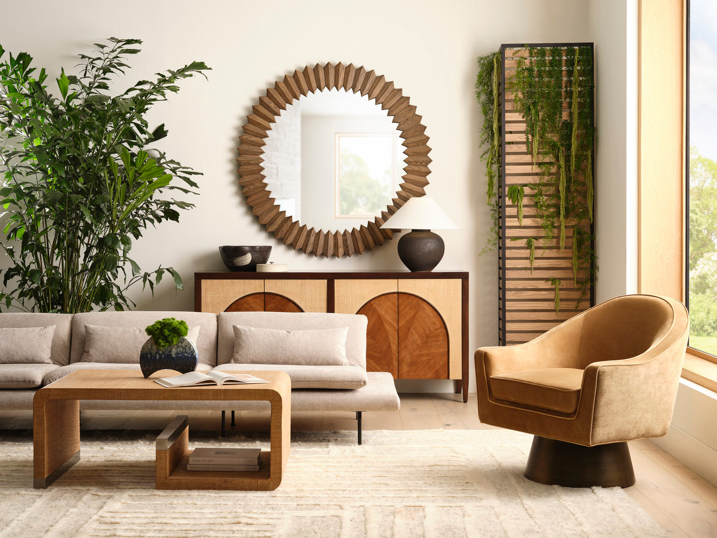 Stax Wood Frame Wall Mirror