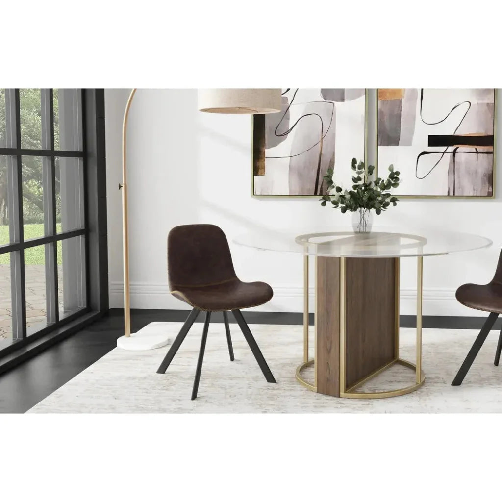 StefanBrown Round Dining Table-Dining Tables-Bassett Mirror-LOOMLAN
