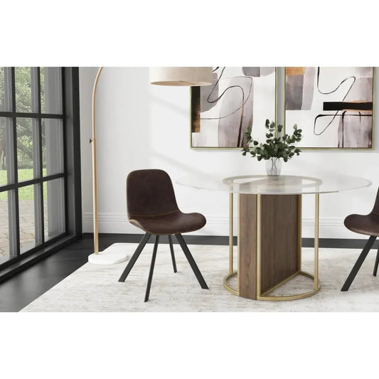 StefanBrown Round Dining Table-Dining Tables-Bassett Mirror-LOOMLAN