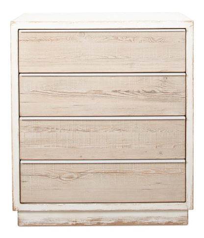 Stefano Four Drawer White Chest - LOOMLAN - Sarreid - Chests