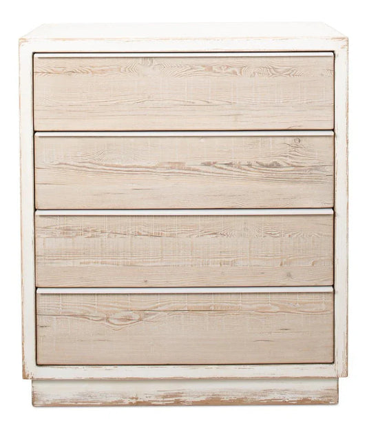 Stefano Four Drawer White Chest - LOOMLAN - Sarreid - Chests
