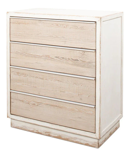 Stefano Four Drawer White Chest - LOOMLAN - Sarreid - Chests
