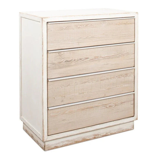 Stefano Four Drawer White Chest - LOOMLAN - Sarreid - Chests