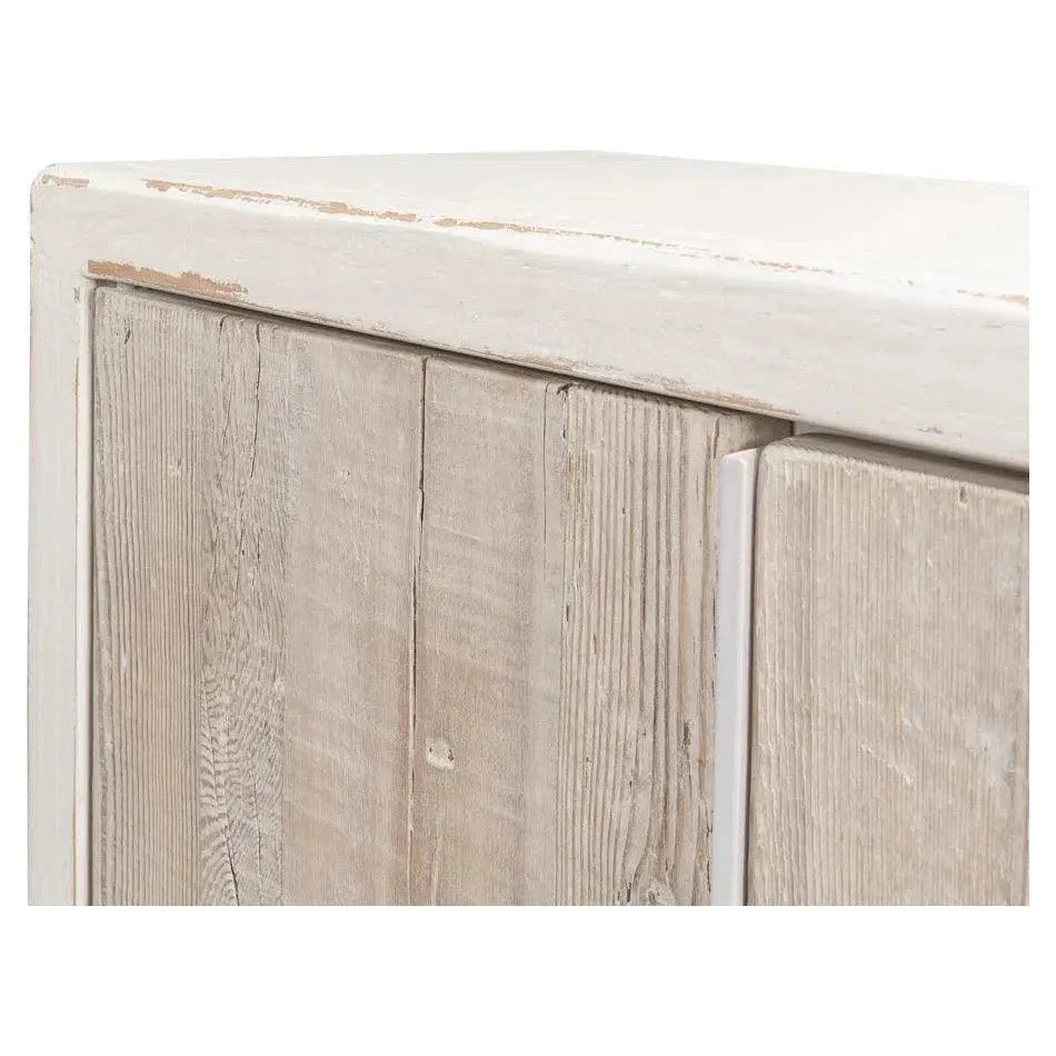 Stefano Sideboard Slim Credenza Antique White - LOOMLAN - Sarreid - Sideboards