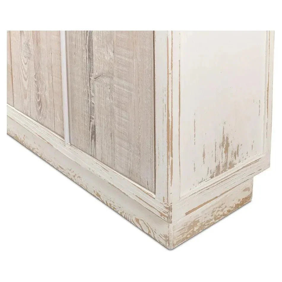 Stefano Sideboard Slim Credenza Antique White - LOOMLAN - Sarreid - Sideboards