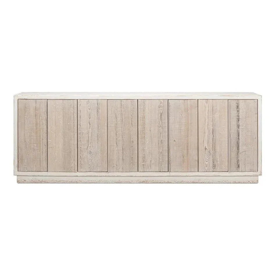 Stefano Sideboard Slim Credenza Antique White - LOOMLAN - Sarreid - Sideboards