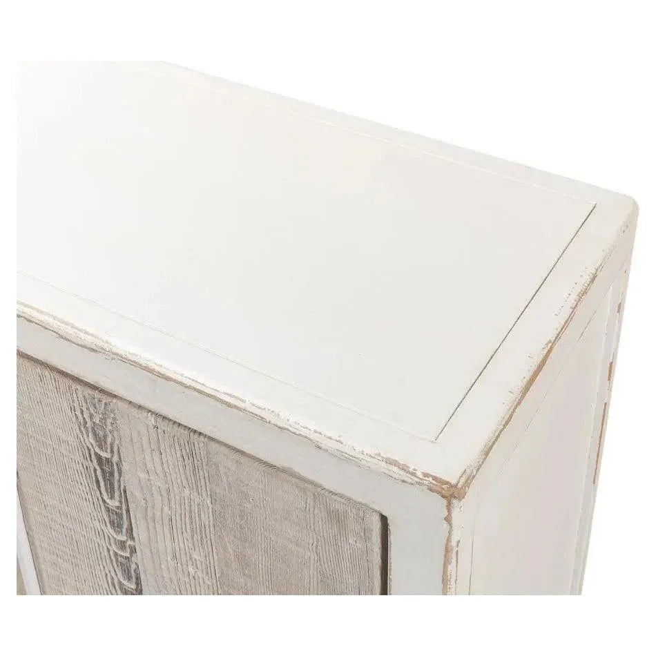 Stefano Sideboard Slim Credenza Antique White - LOOMLAN - Sarreid - Sideboards