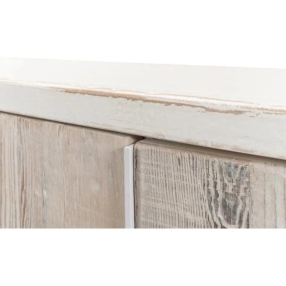 Stefano Sideboard Slim Credenza Antique White - LOOMLAN - Sarreid - Sideboards