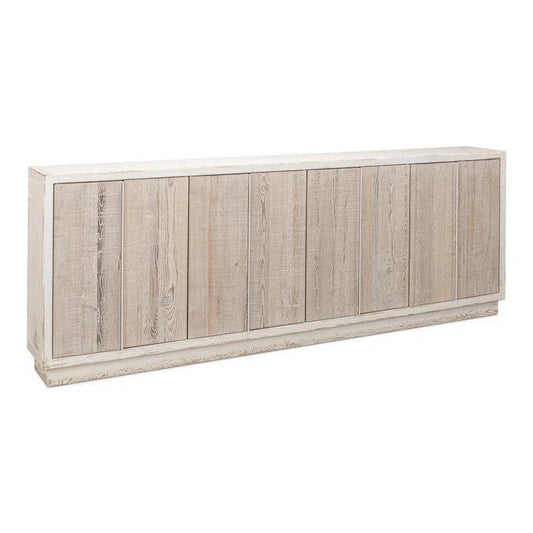Stefano Sideboard Slim Credenza Antique White - LOOMLAN - Sarreid - Sideboards