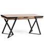 Steinbeck Wood Top Office Desk-Home Office Desks-Mercana-LOOMLAN