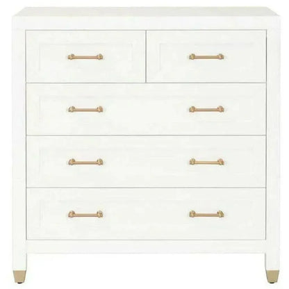 Stella 5 - Drawer Bedroom White Chest of Drawers - LOOMLAN - Essentials For Living - Chests