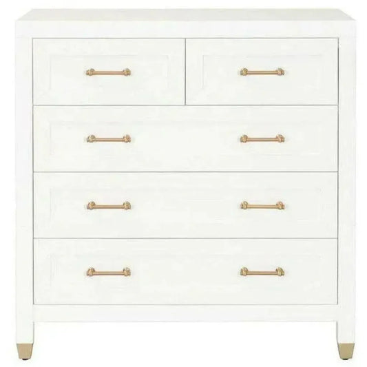 Stella 5 - Drawer Bedroom White Chest of Drawers - LOOMLAN - Essentials For Living - Chests