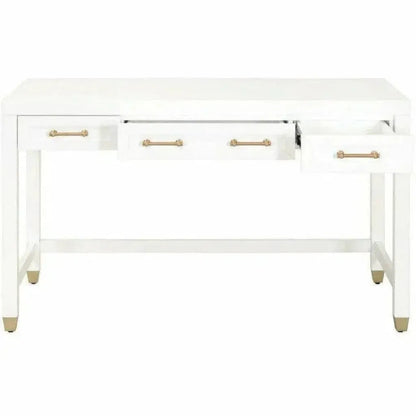 Stella Desk With Drawers White-Home Office Desks-Essentials For Living-LOOMLAN