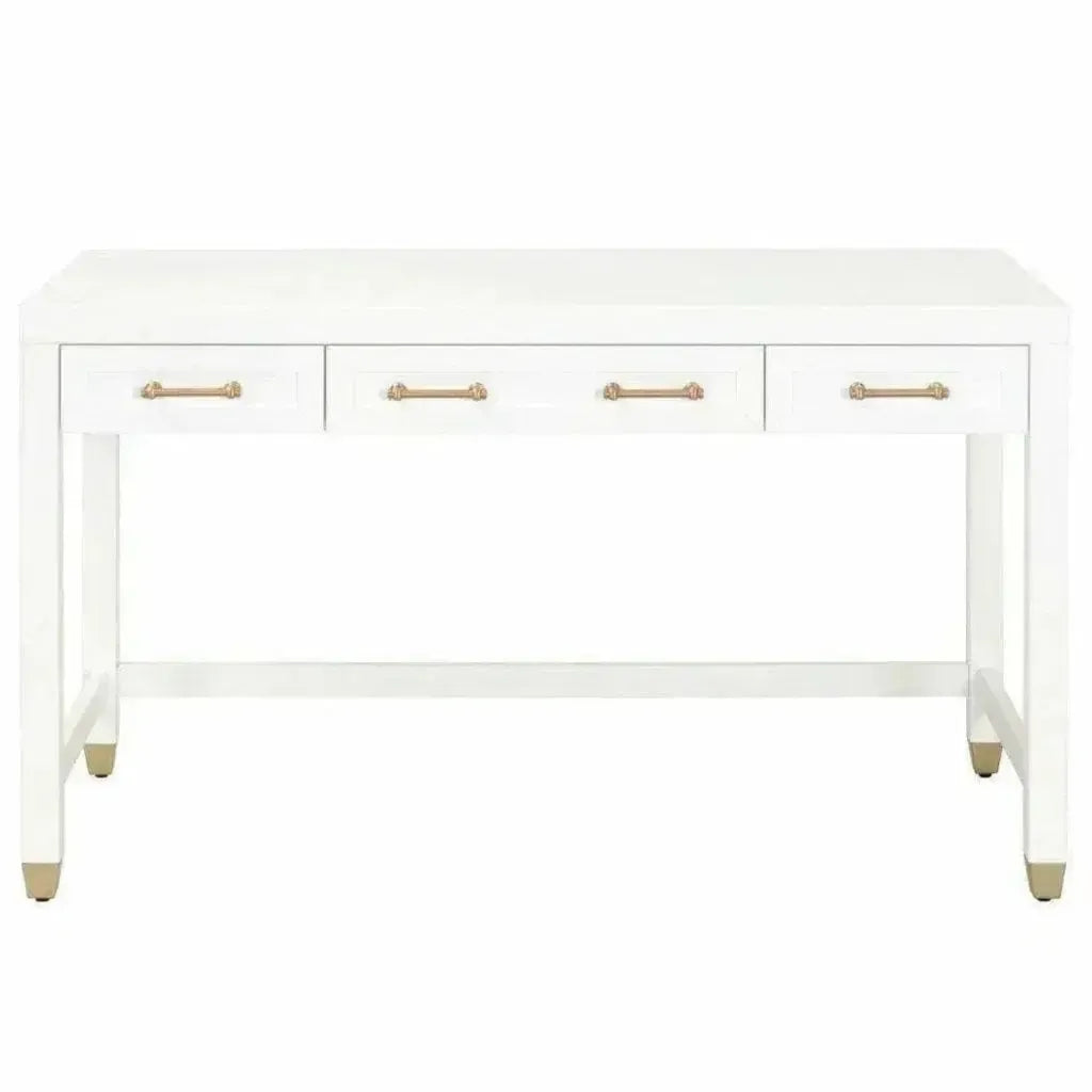 Stella Desk With Drawers White-Home Office Desks-Essentials For Living-LOOMLAN