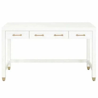 Stella Desk With Drawers White-Home Office Desks-Essentials For Living-LOOMLAN
