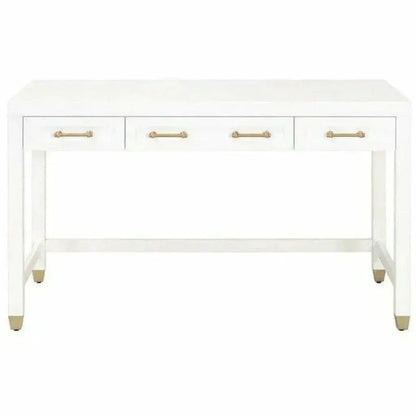 Stella Desk With Drawers White-Home Office Desks-Essentials For Living-LOOMLAN