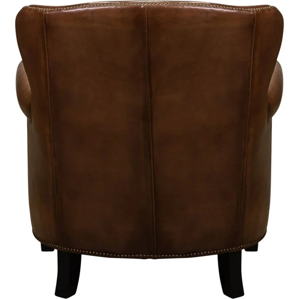 Stella Luxurious Leather Comfort Chair - LOOMLAN - Olivia + Quinn - Club Chairs