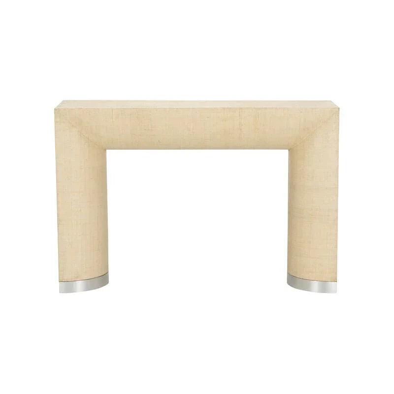 Stella Natural Raffia Finish Console Table - LOOMLAN - Wildwood - Console Tables