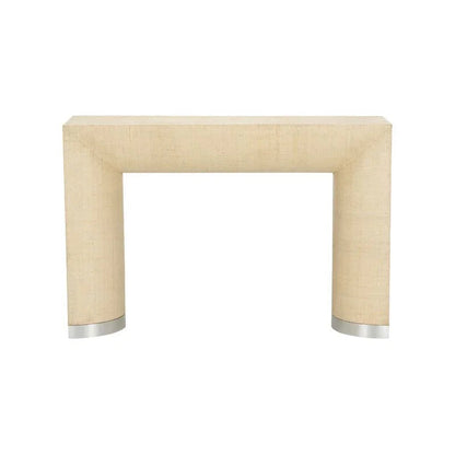 Stella Natural Raffia Finish Console Table - LOOMLAN - Wildwood - Console Tables
