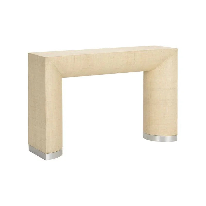 Stella Natural Raffia Finish Console Table - LOOMLAN - Wildwood - Console Tables