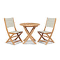 Stella Teak Patio Round Bistro Set 3PC-Outdoor Bistro Sets-HiTeak-White-LOOMLAN