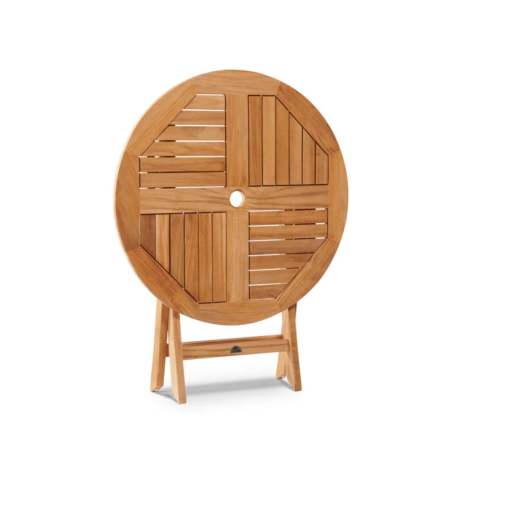 Stella Durable Teak Patio Round Bistro Set 3PC-Outdoor Bistro Sets-HiTeak-LOOMLAN