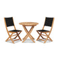 Stella Teak Patio Round Bistro Set 3PC-Outdoor Bistro Sets-HiTeak-Black-LOOMLAN