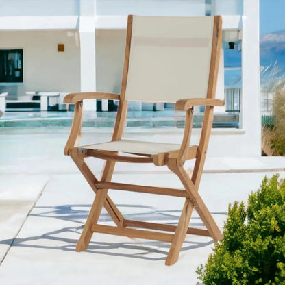 Stella Teak Outdoor Folding Armchair-Outdoor Dining Chairs-HiTeak-LOOMLAN