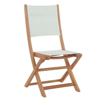 Stella Teak Outdoor Folding Chair-Outdoor Accent Chairs-HiTeak-White-LOOMLAN