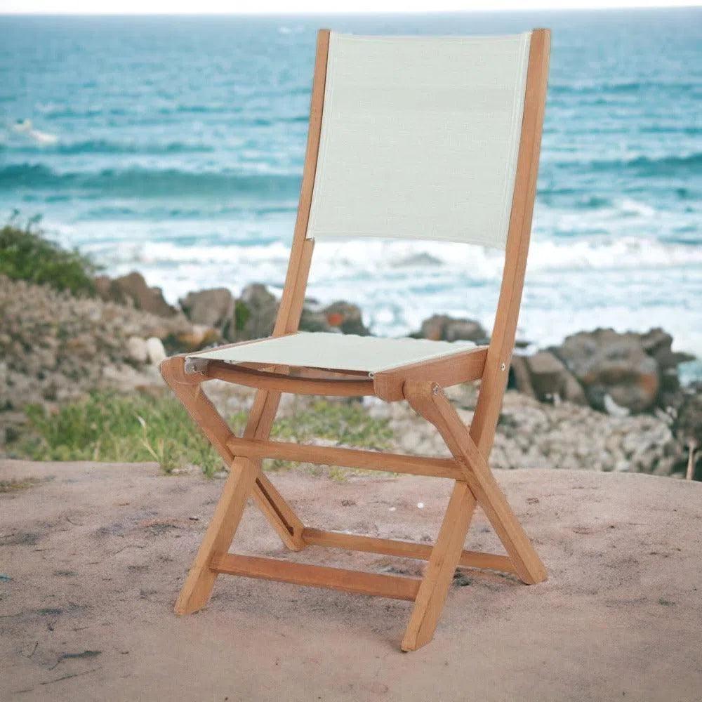 Stella Teak Outdoor Folding Chair-Outdoor Accent Chairs-HiTeak-LOOMLAN