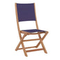 Stella Teak Outdoor Folding Chair-Outdoor Accent Chairs-HiTeak-Blue-LOOMLAN