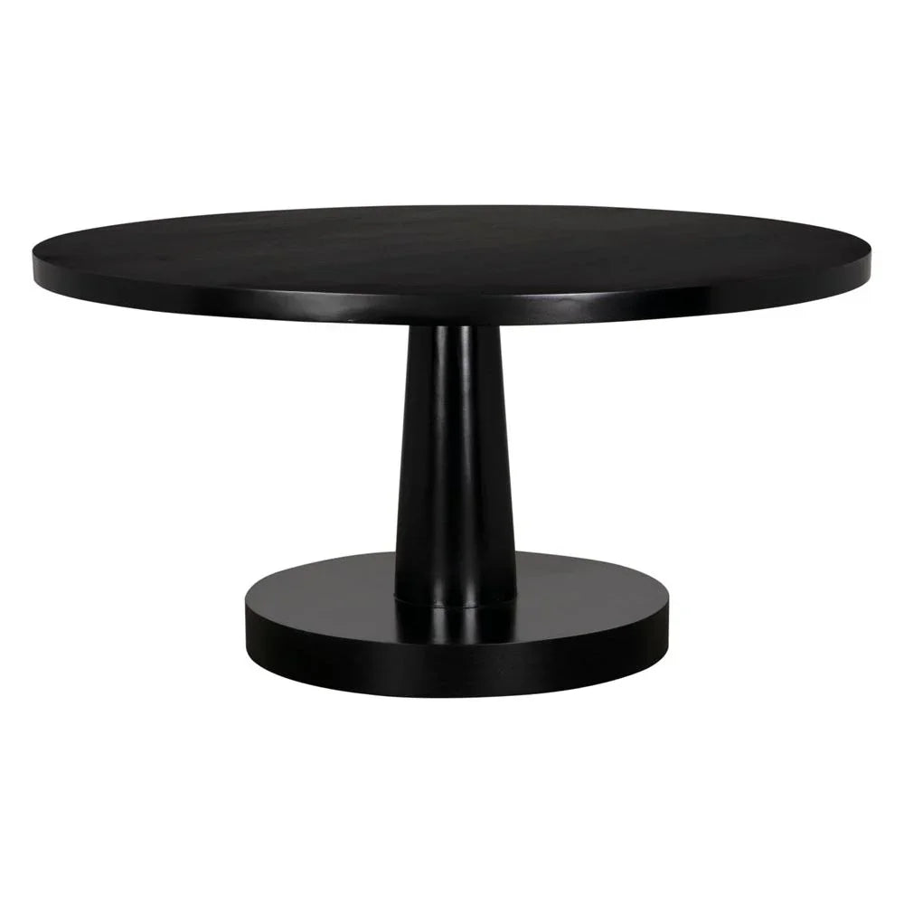 Stella Wooden Black Dining Table-Dining Tables-Noir-LOOMLAN
