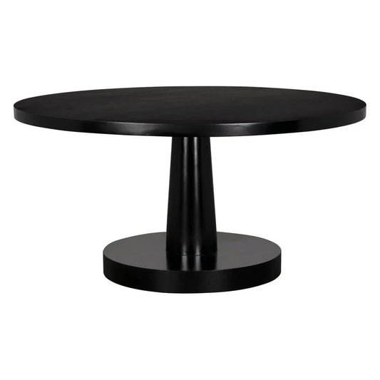 Stella Wooden Black Dining Table-Dining Tables-Noir-LOOMLAN